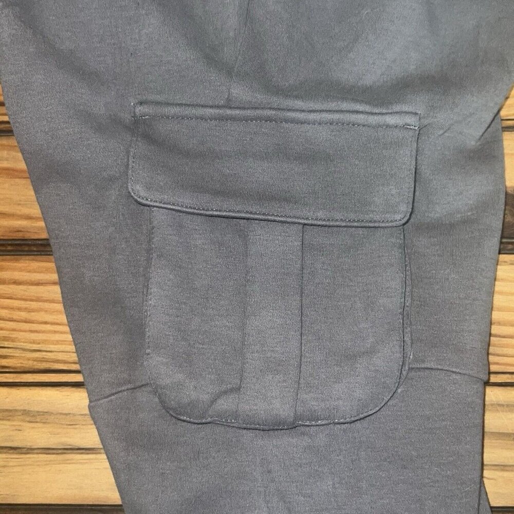 Alpha Forward Cargo Joggers Womens Large Gray Stretch Performance Drawstring - Picture 8 of 9